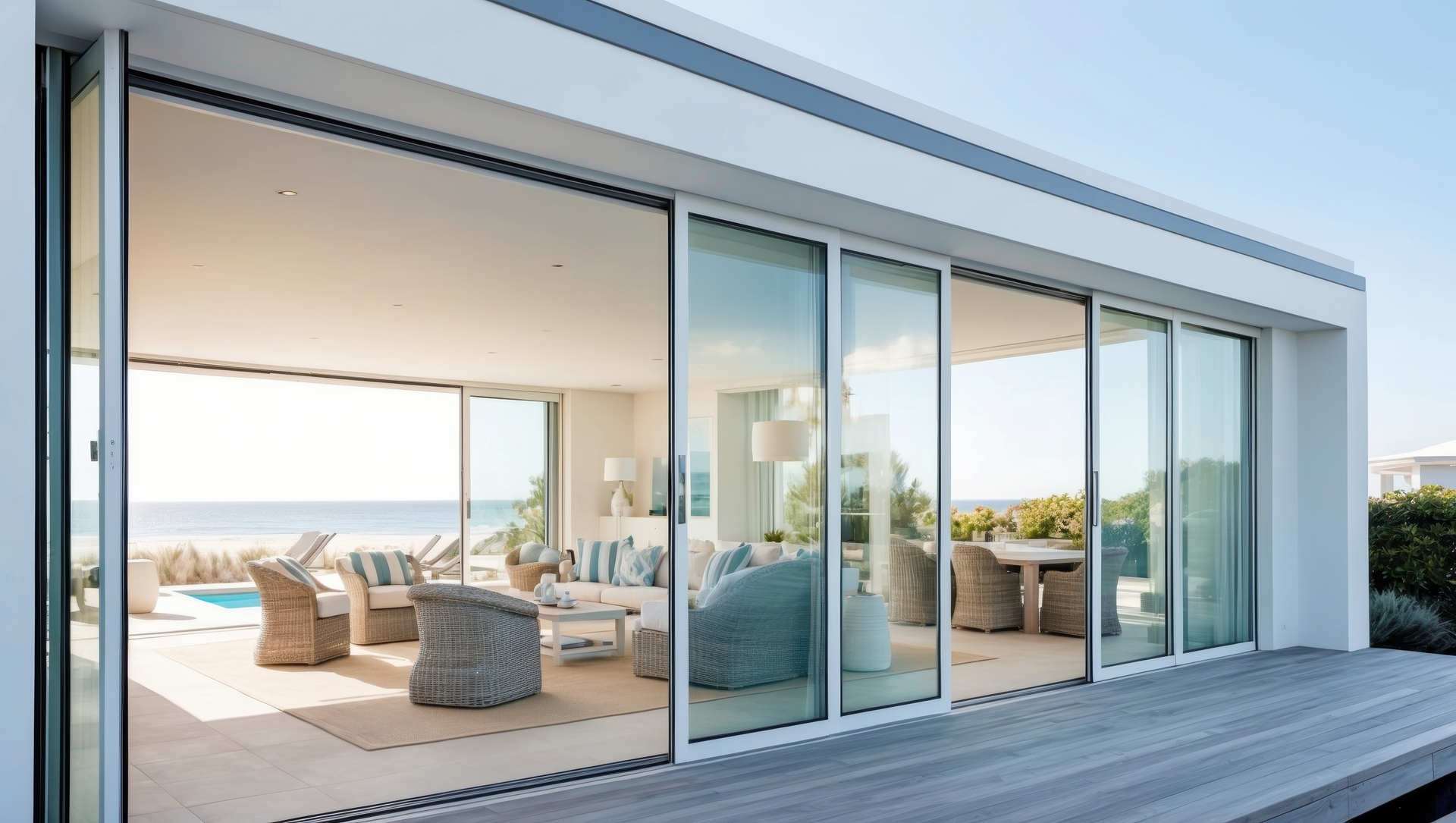 Aluminium sliding glass doors
